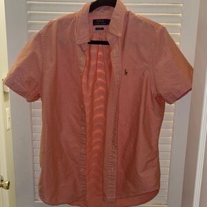 Polo by Ralph Lauren Men's Pink Short Sleeve Oxford Shirt